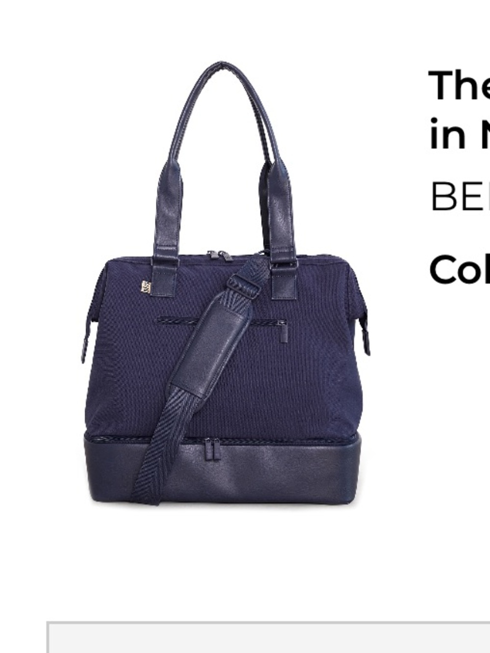 BEIS Convertible Mini Weekend Bag - Navy